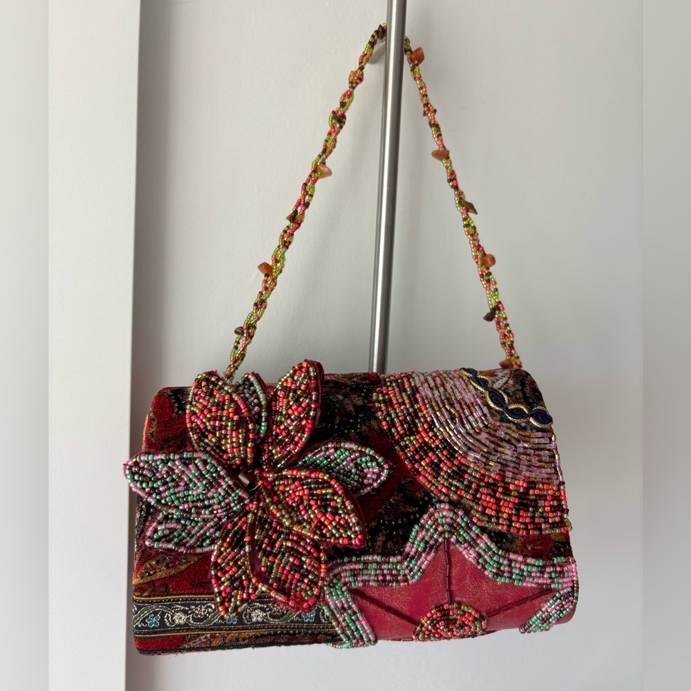 Beaded Floral Handbag